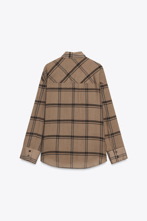 Scarf Collar CHECK SHIRT