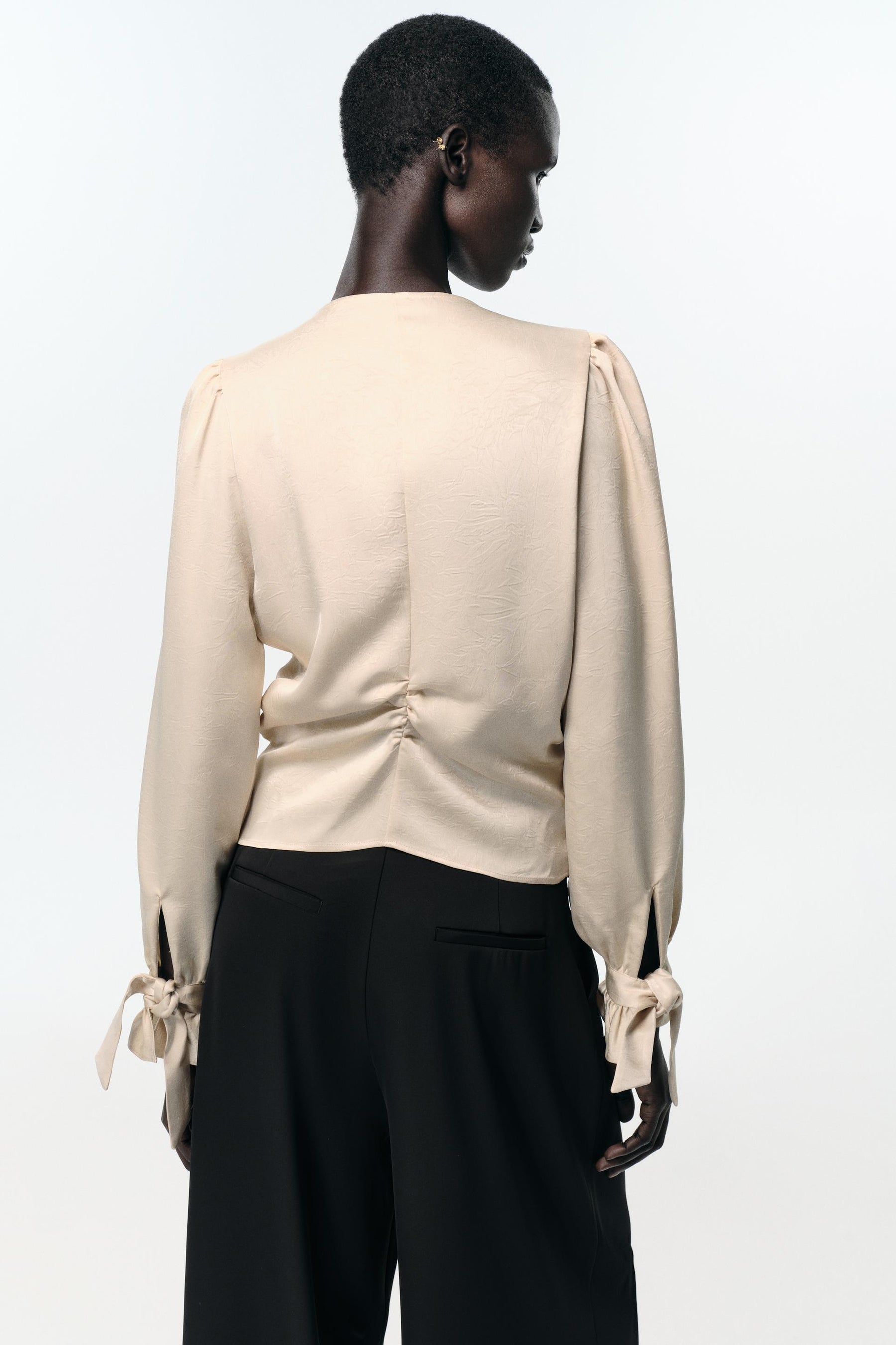 Bluse mit Knittereffekt