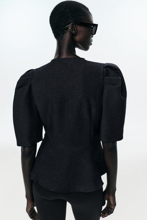Peplum Puff Sleeve Top