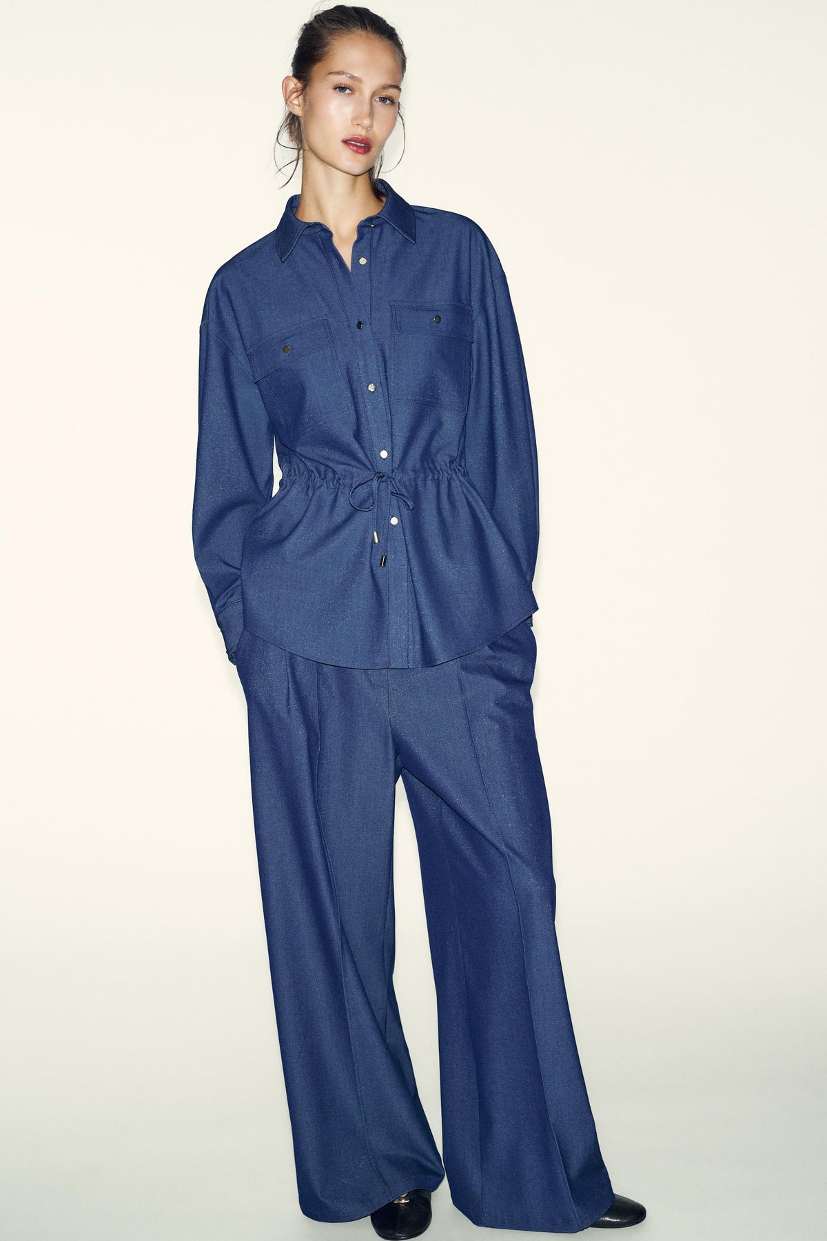 DRAWSTRING SAFARI SHIRT