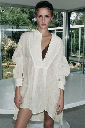 LIMITED EDITION CREASED-EFFECT LINEN