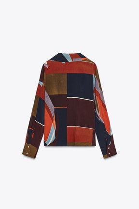 PRINTED WRAP SHIRT
