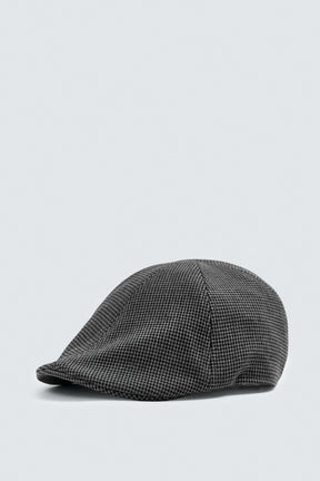 FLANNEL HOUNDSTOOTH BERET - Image 5