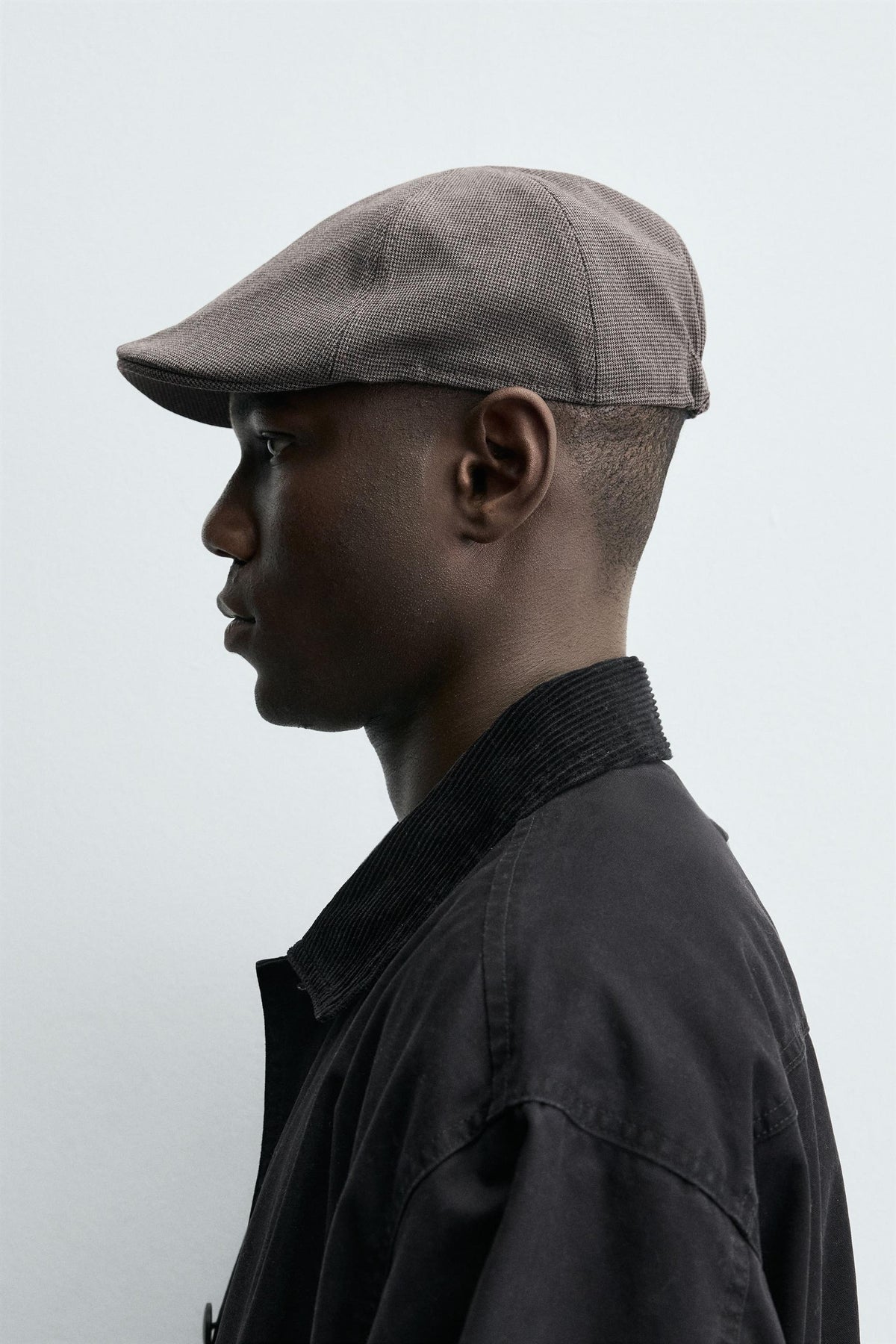 FLANNEL HOUNDSTOOTH BERET - Image 2