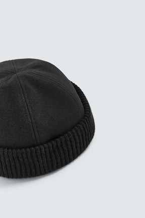 Mixed Material Beanie