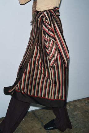 Striped Wrap Skirt