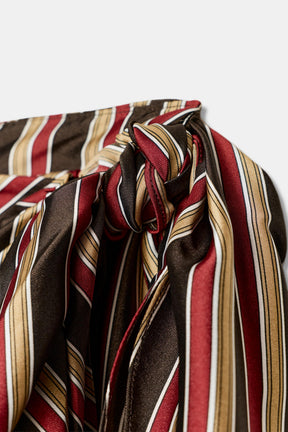 Striped Wrap Skirt
