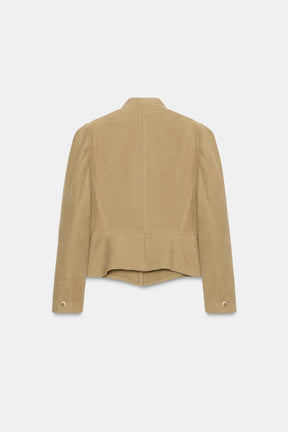 Puffärmel aus Wildlederimitat