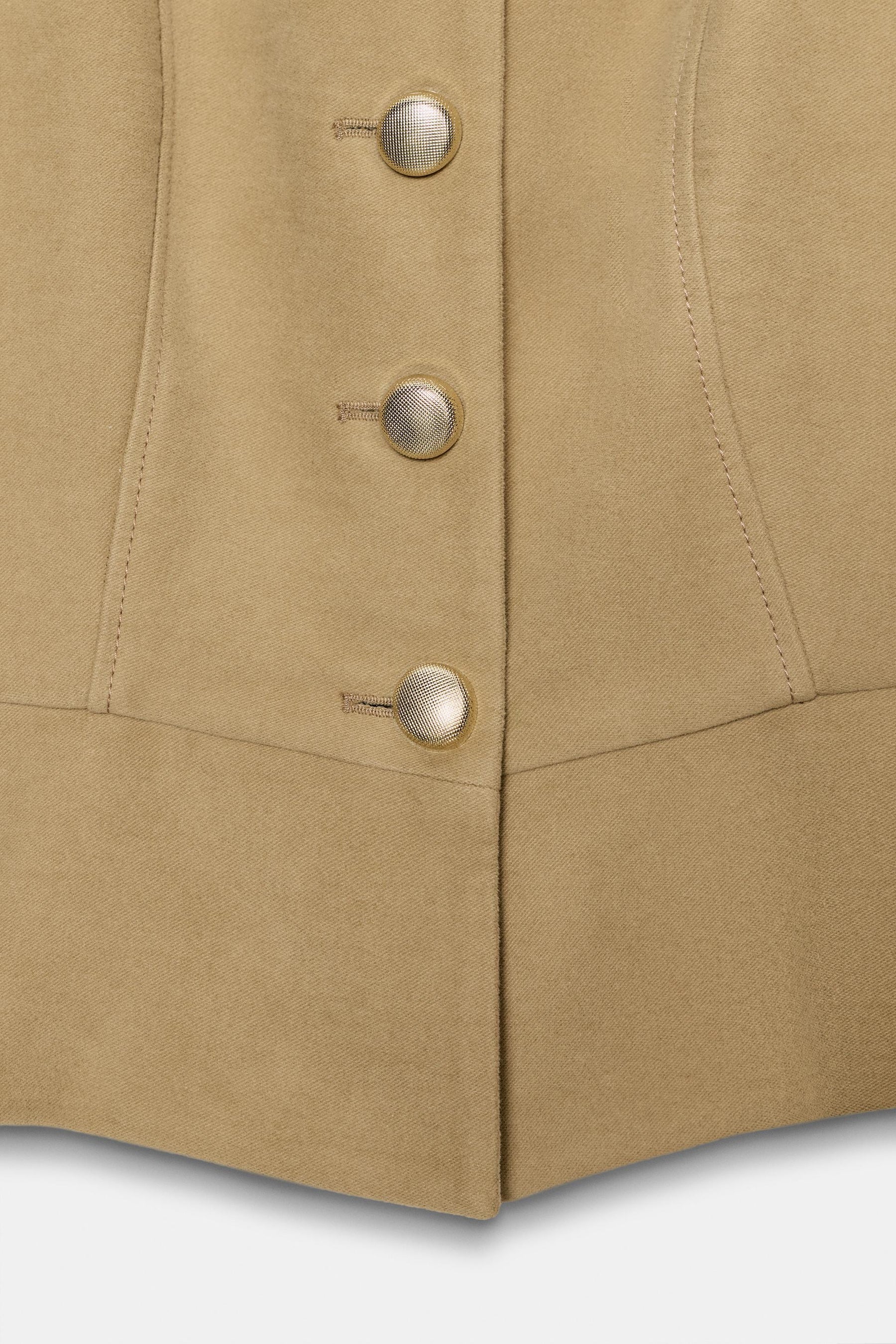 PUFF SLEEVE FAUX SUEDE JACKET - Image 9