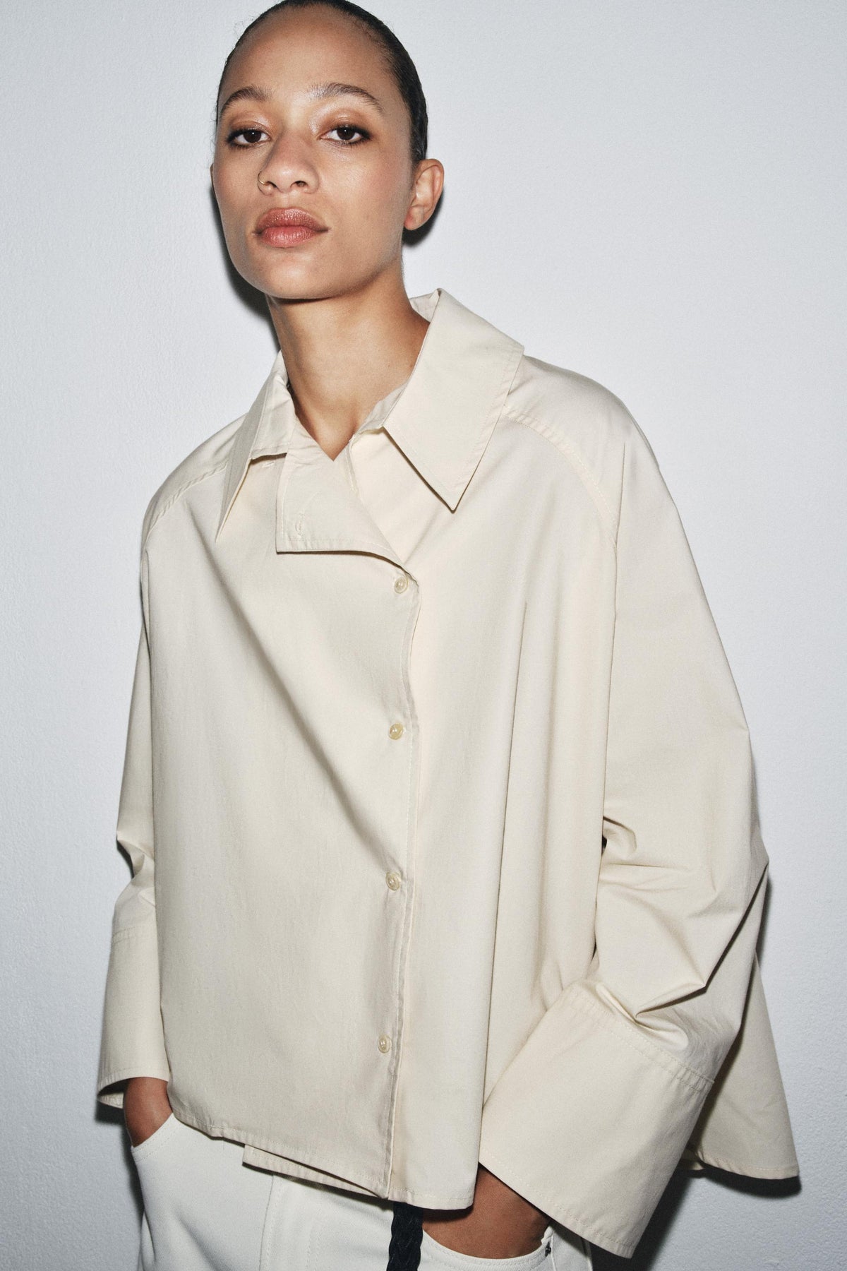 Oversize Pleated Fashion Shirt