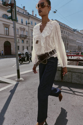 DOTTED MESH SHIRT