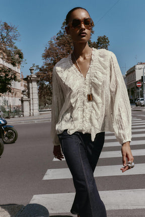 DOTTED MESH SHIRT