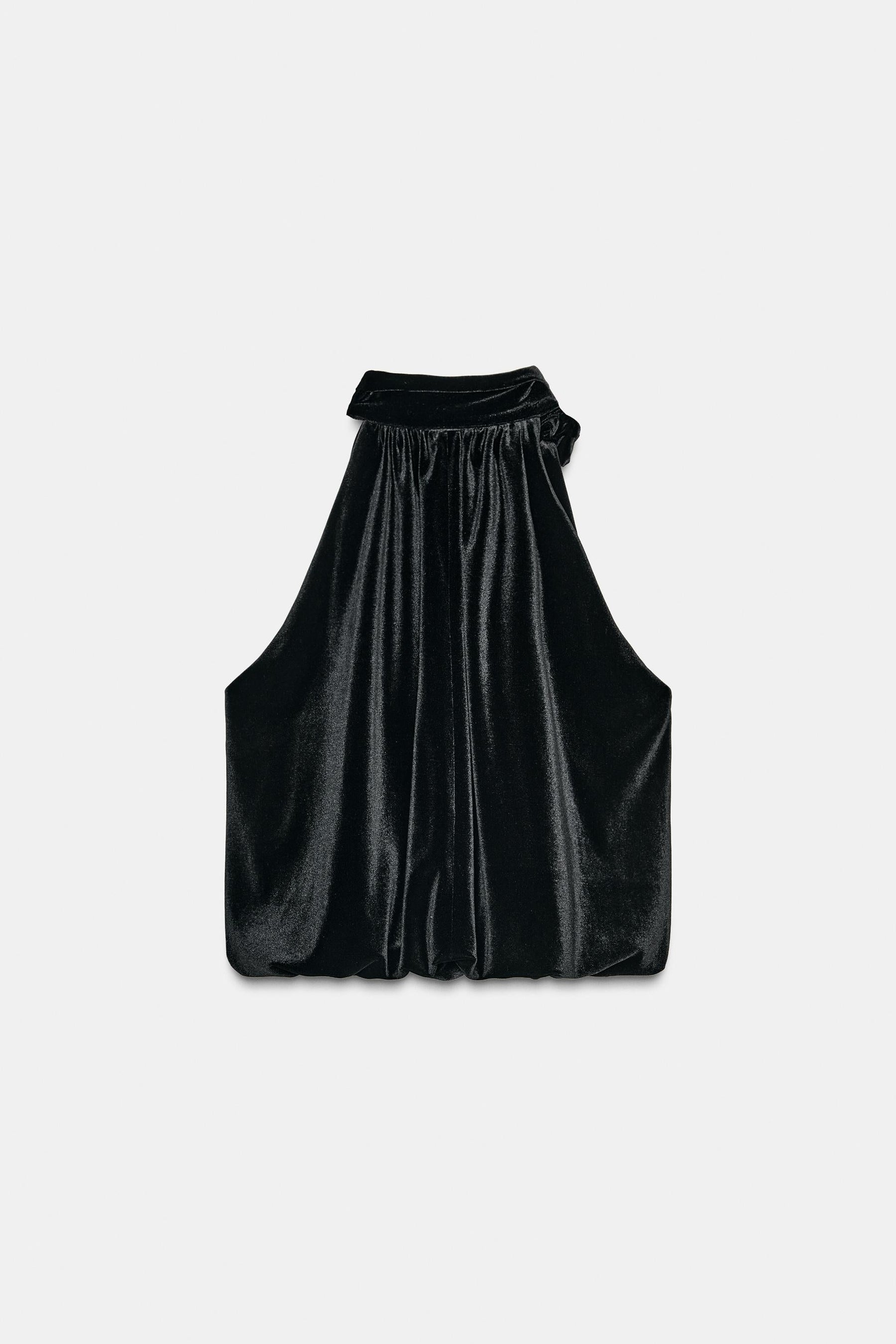 Velvet Halter Top