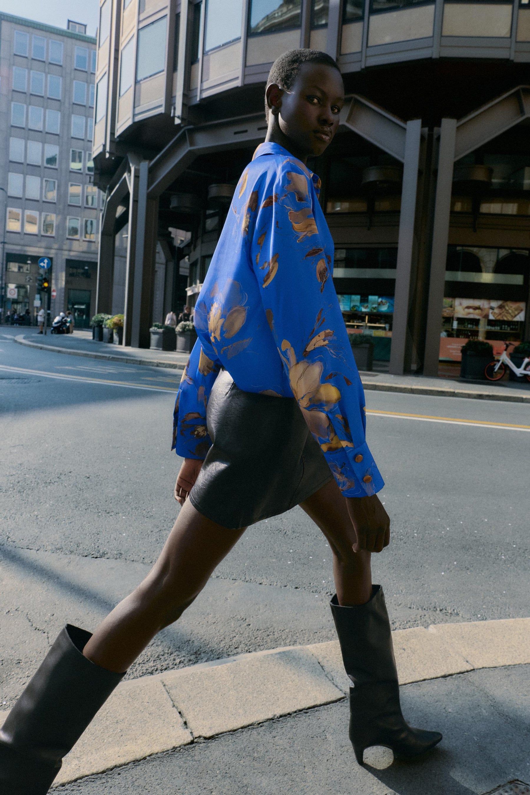 Floral Satin Shirt