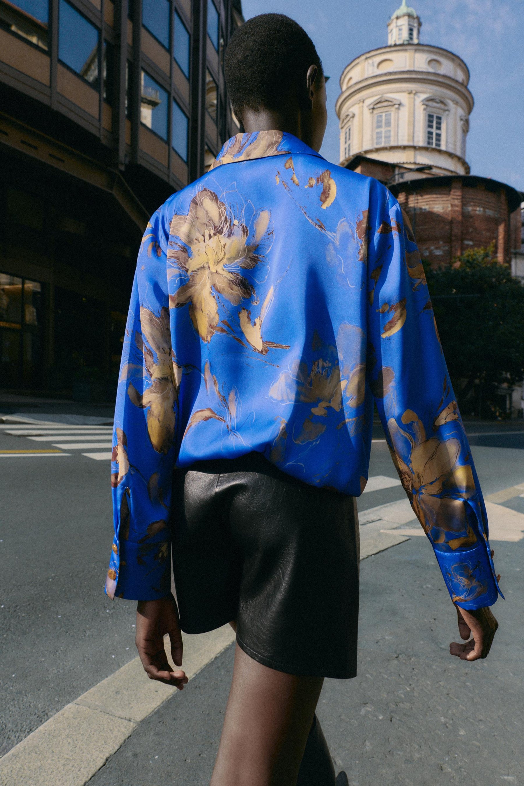 Floral Satin Shirt