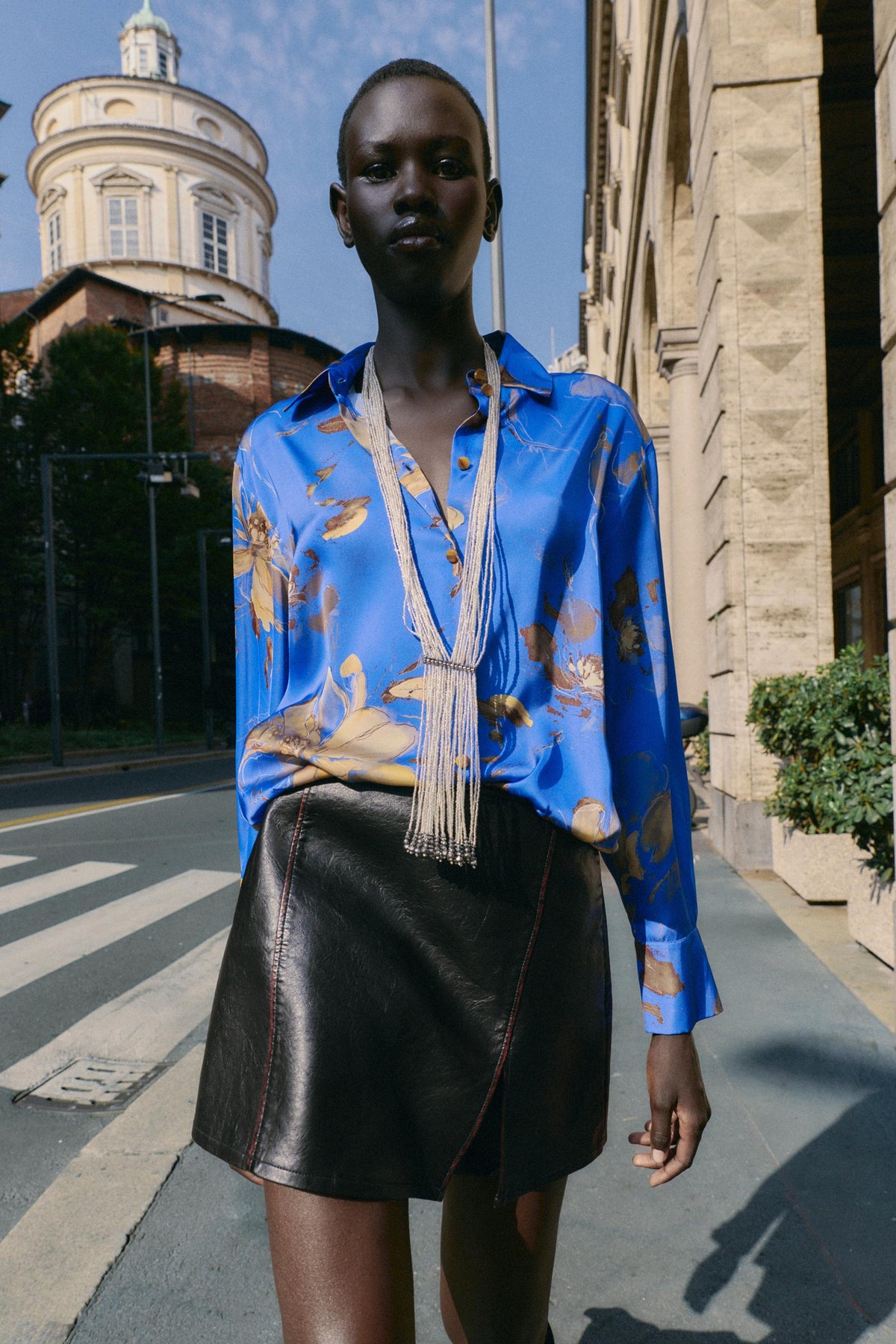 Floral Satin Shirt