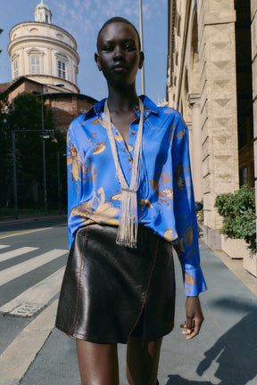 Floral Satin Shirt