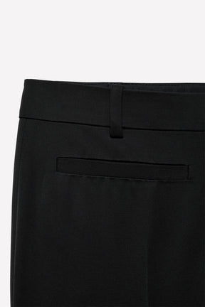 Cropped wool trousers