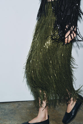 Sequin Fringe Fashion Skirt