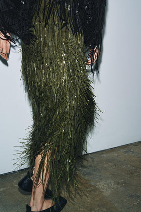 Sequin Fringe Fashion Skirt