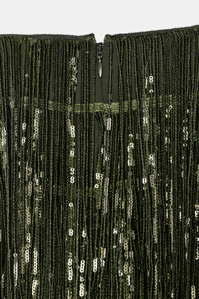 Sequin Fringe Fashion Skirt