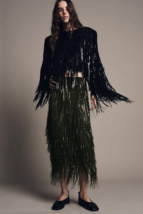 Sequin Fringe Fashion Skirt