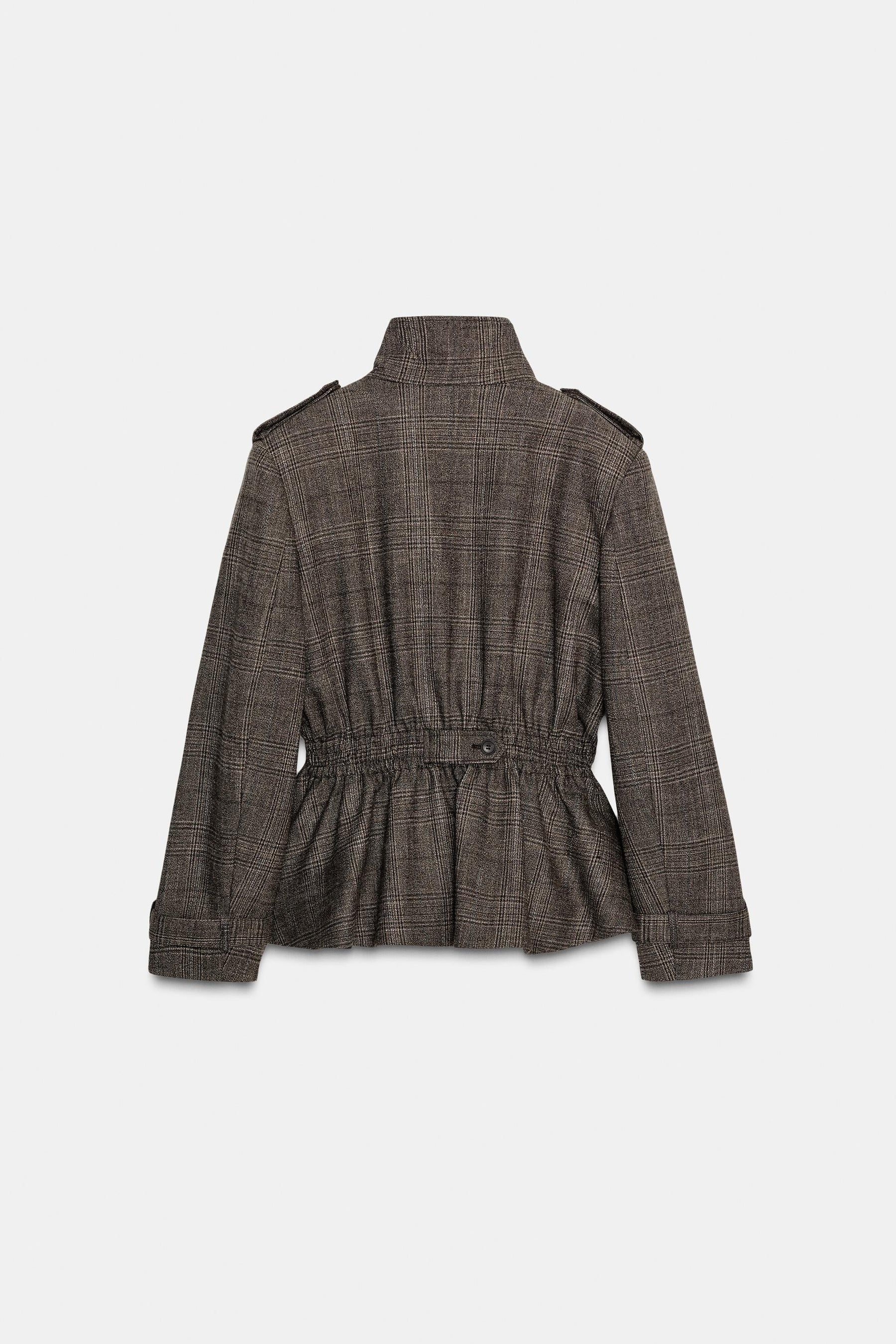 Check Wool Blend Jacket