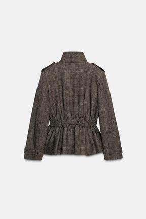 Check Wool Blend Jacket