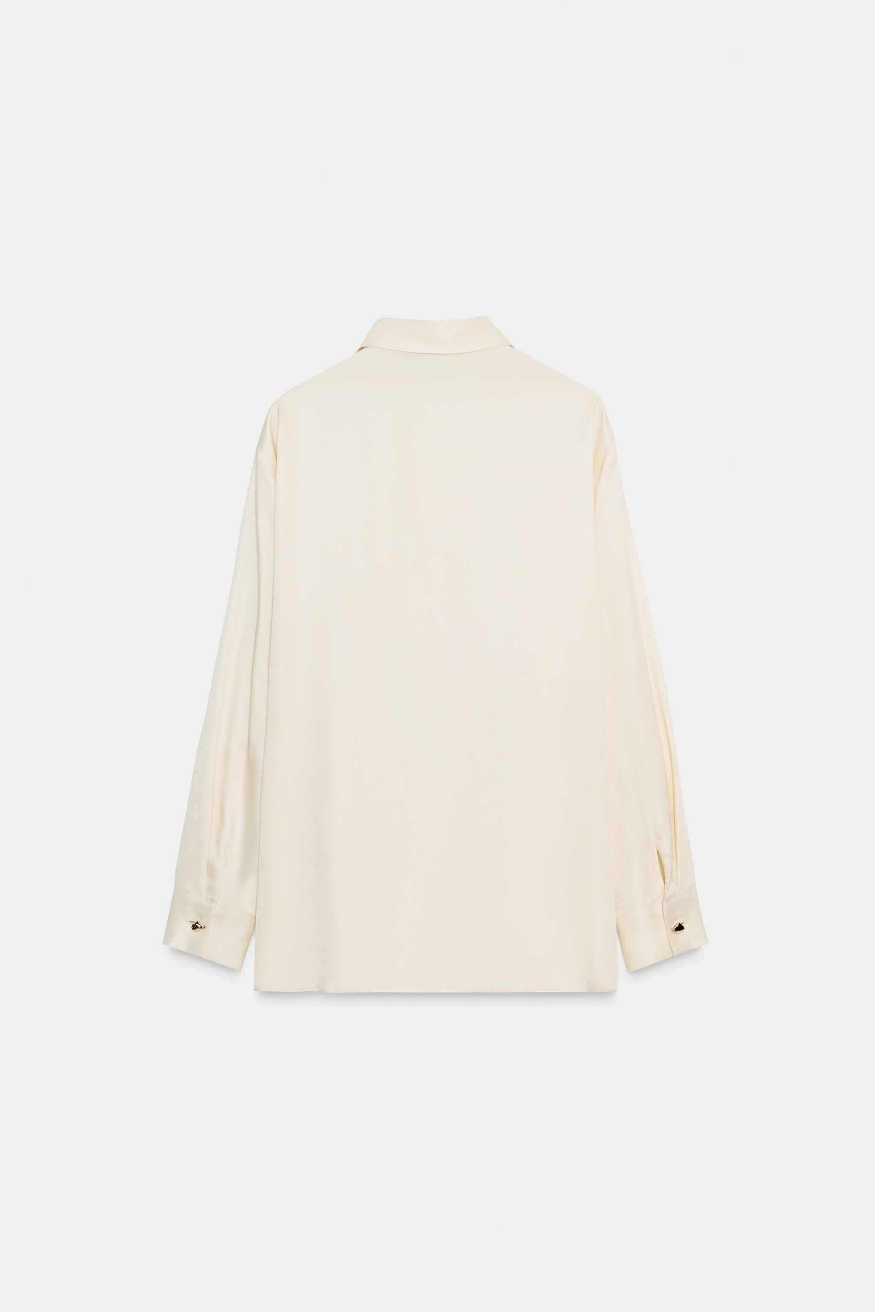 Satin Shirt with Crossover