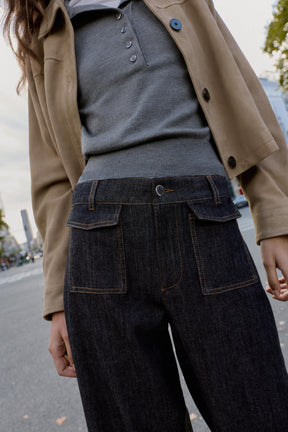Mid-Waist Culottes with Pockets