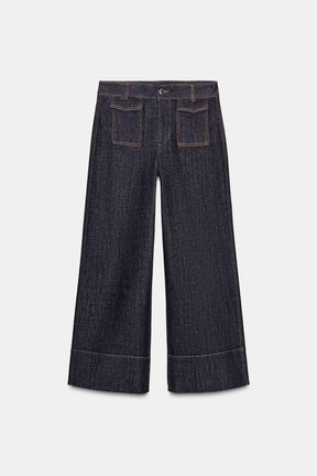 Mid-Waist Culottes with Pockets