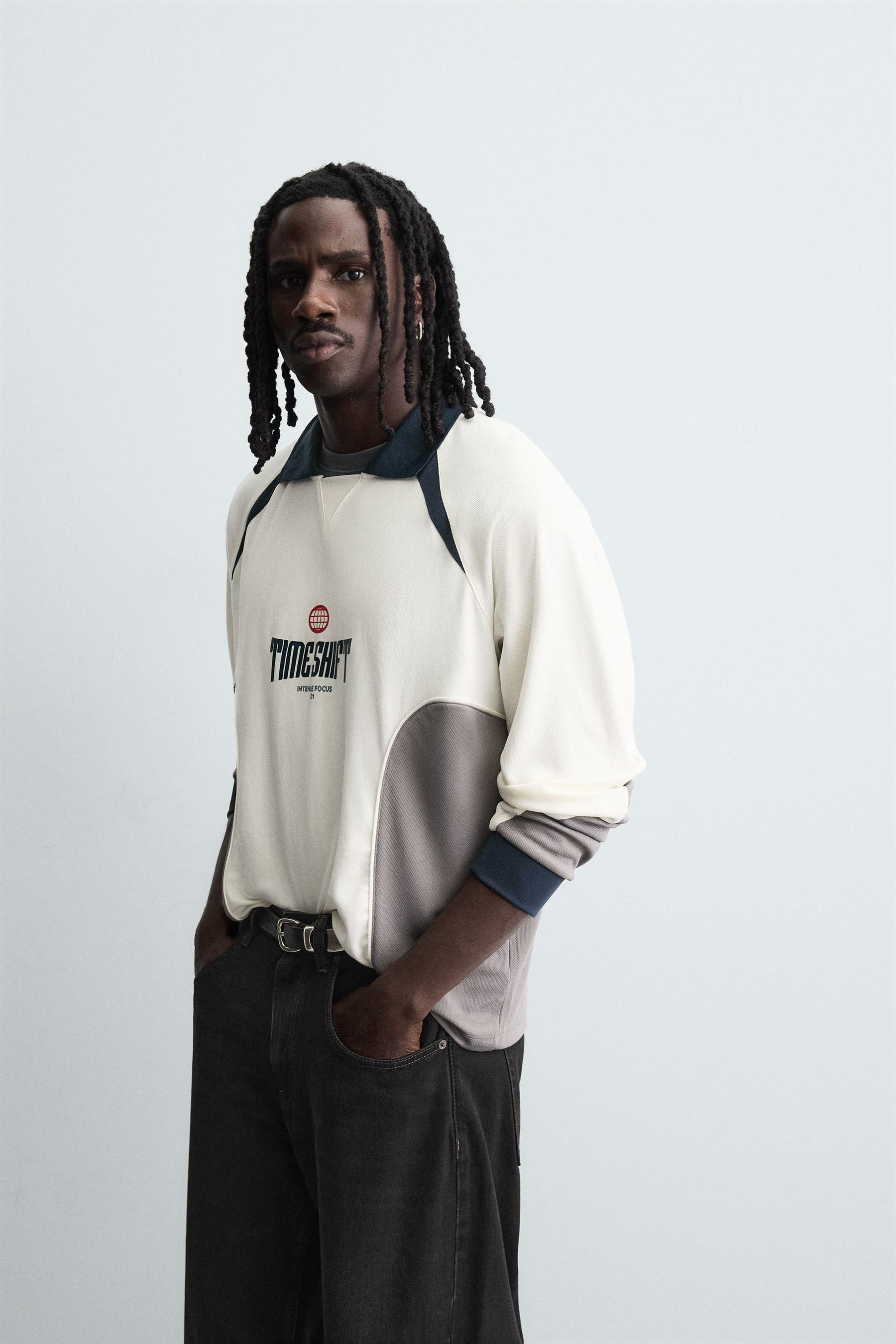 RETRO FOOTBALL PRINT POLO SHIRT - Image 5