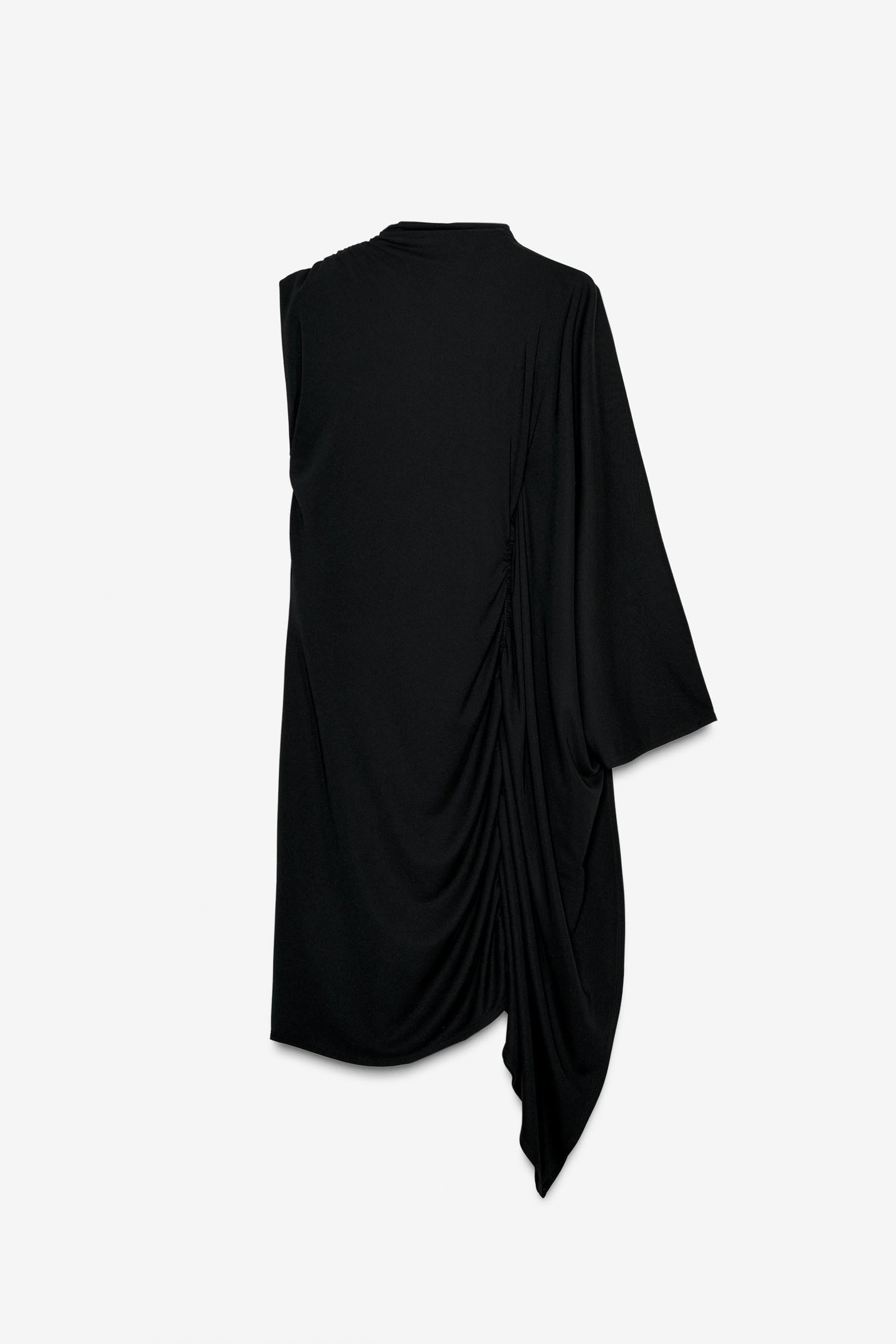 Asymmetric Sleeve Limited Dress