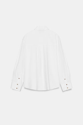 POPLIN SHIRT WITH CONTRAST