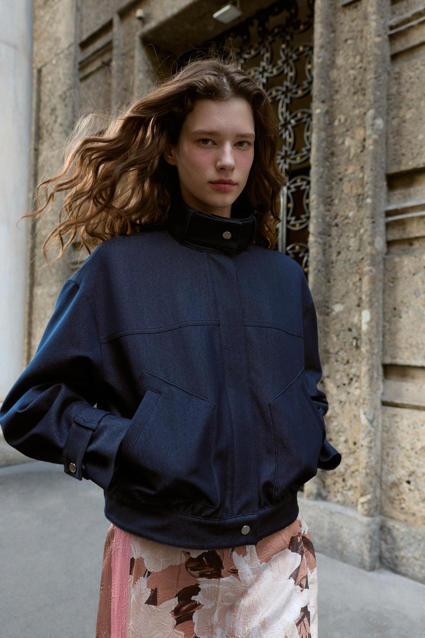 HIGH-NECK BOMBER JACKET