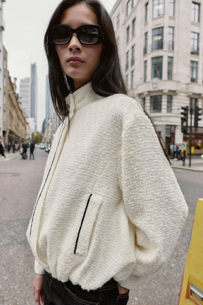 CONTRASTING TRIM BOMBER JACKET - Image 2