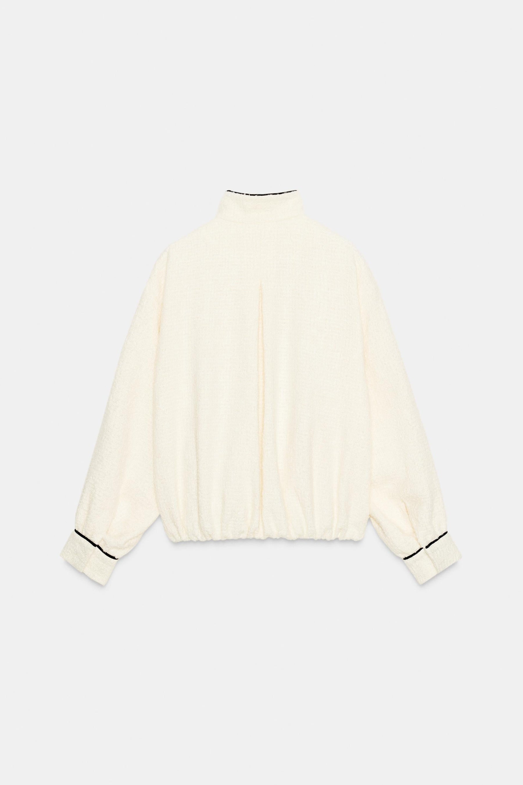 CONTRASTING TRIM BOMBER JACKET - Image 6