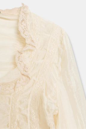 ASYMMETRIC LACE SHIRT