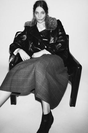 Wool Check Skirt