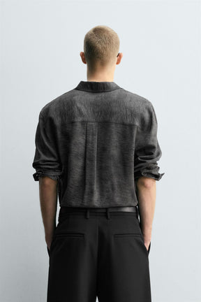 TEXTURED PRINT SHIRT - Image 3