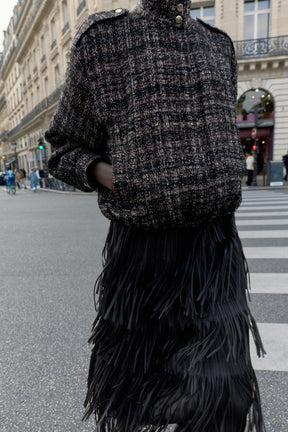 METALLIC THREAD TEXTURED BOMBER JACKET - Image 7