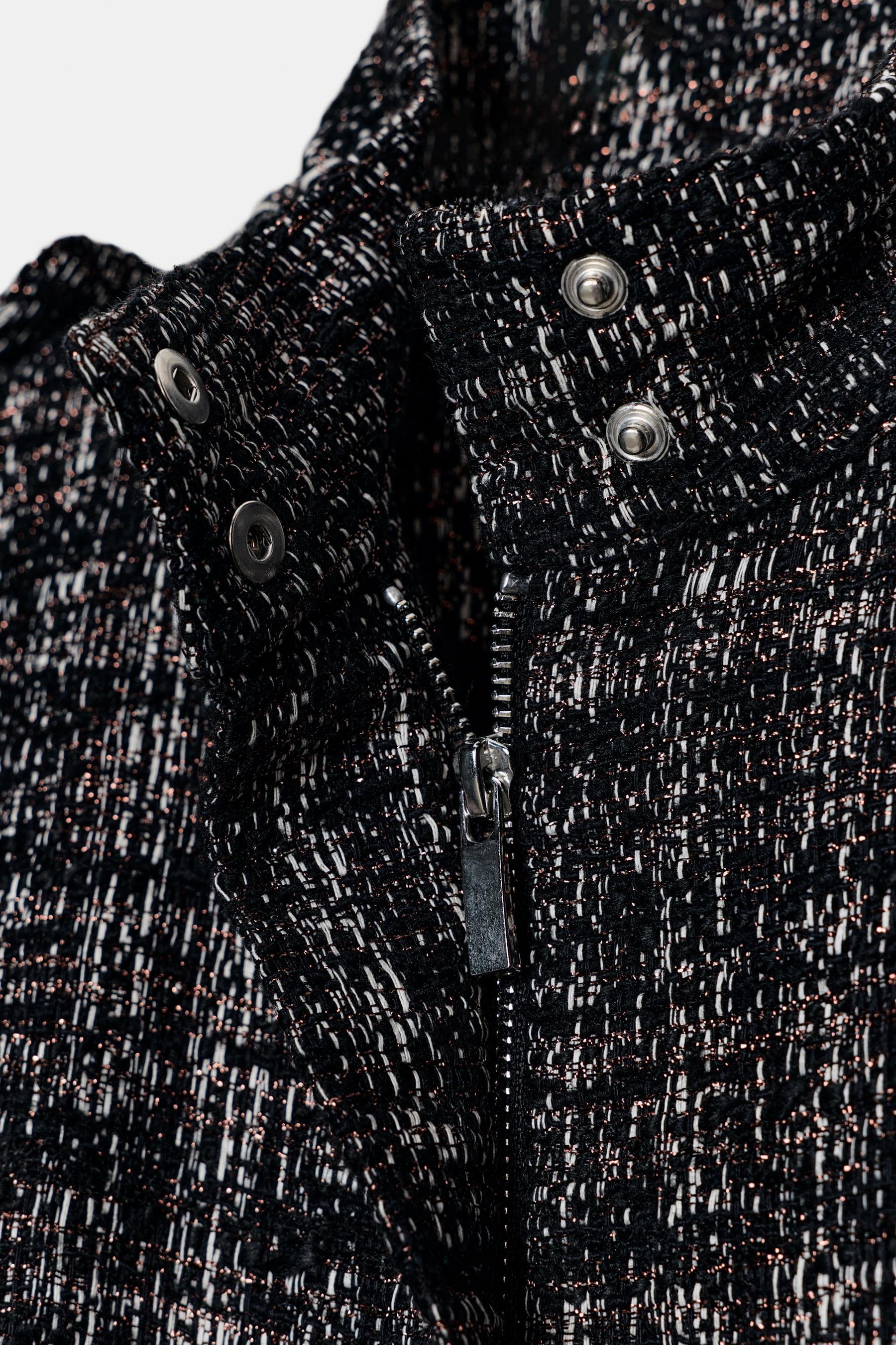 METALLIC TEXTURED BOMBER JACKET