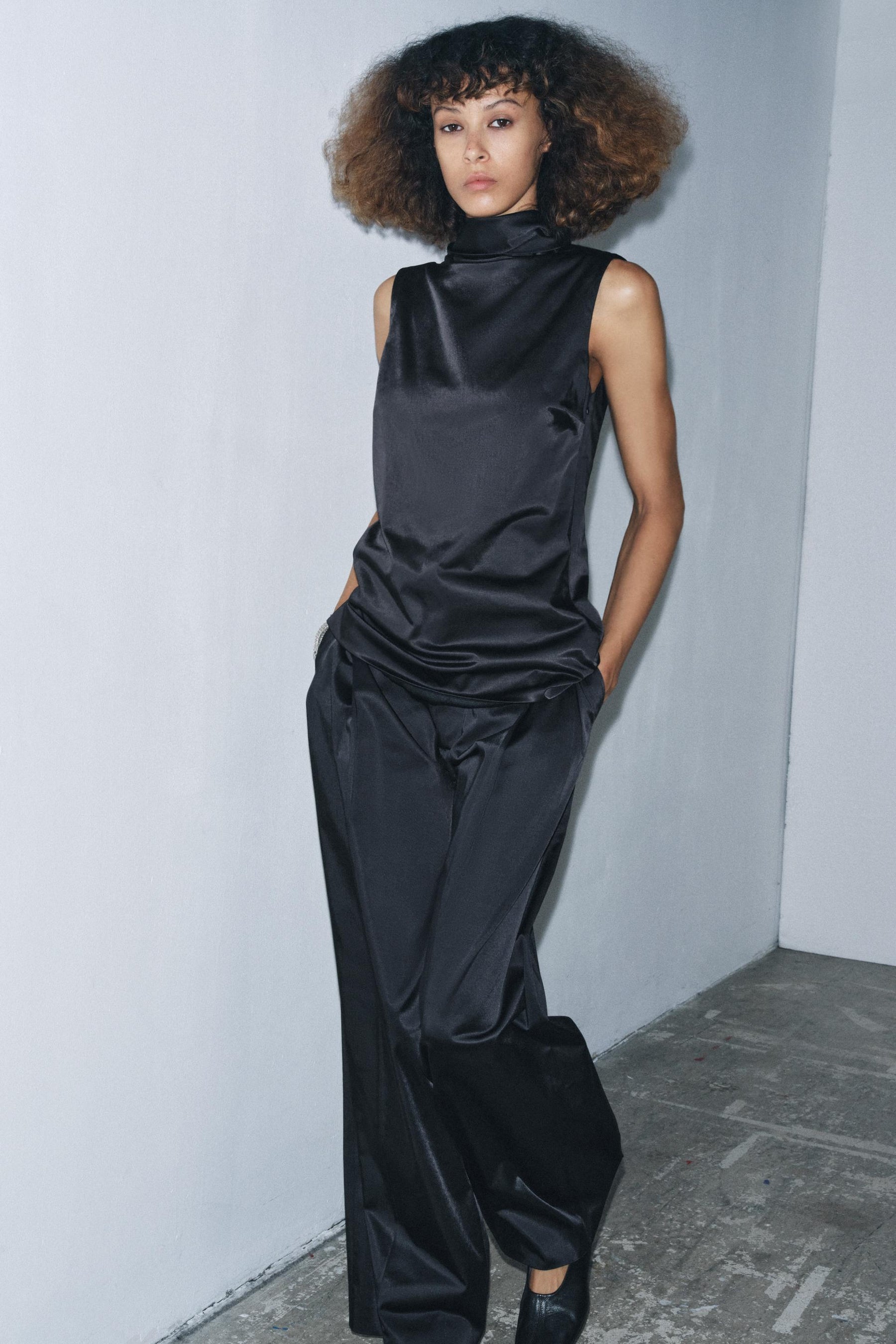 Satin Sleeveless Fashion Top