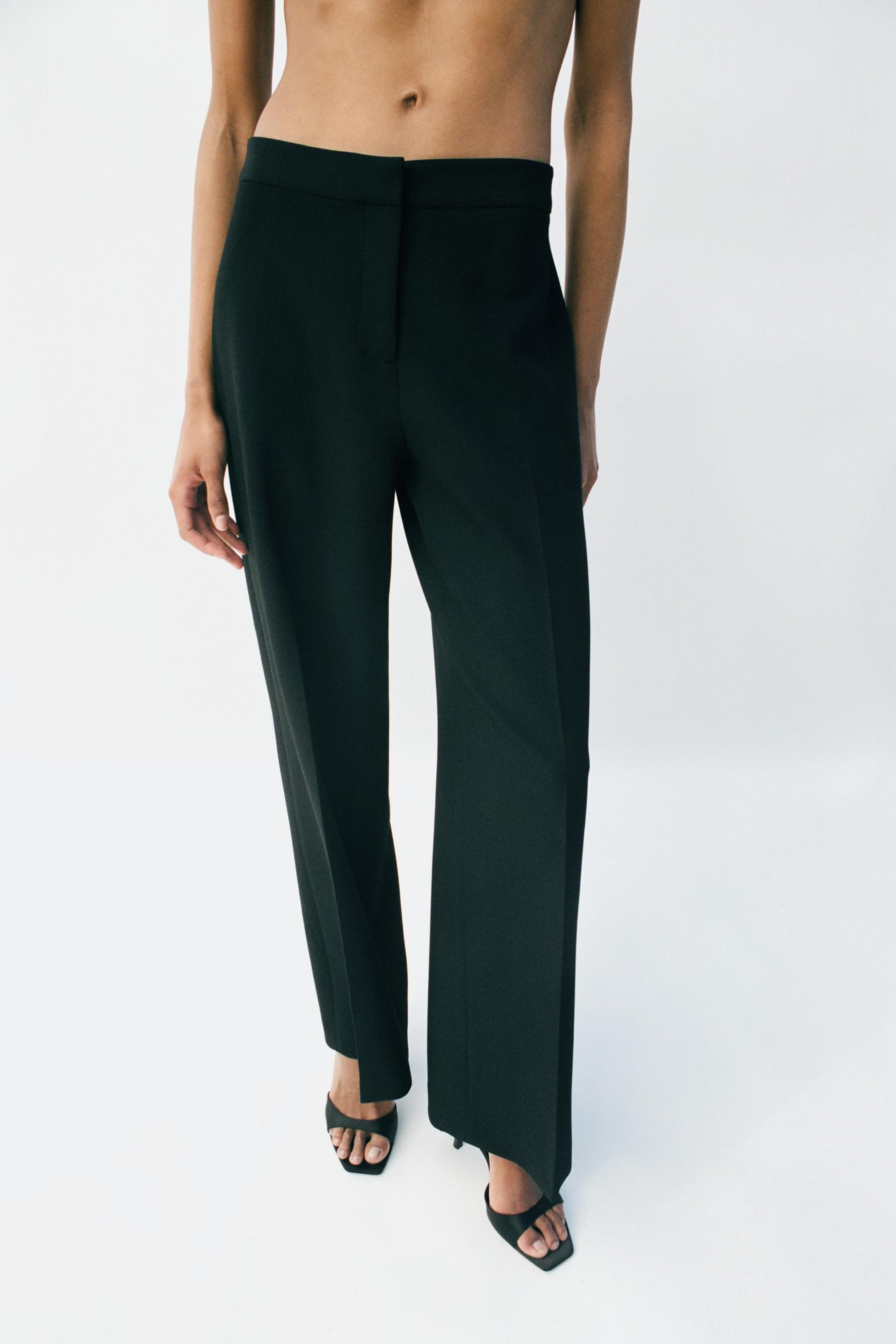 Straight-leg High-waist Trousers