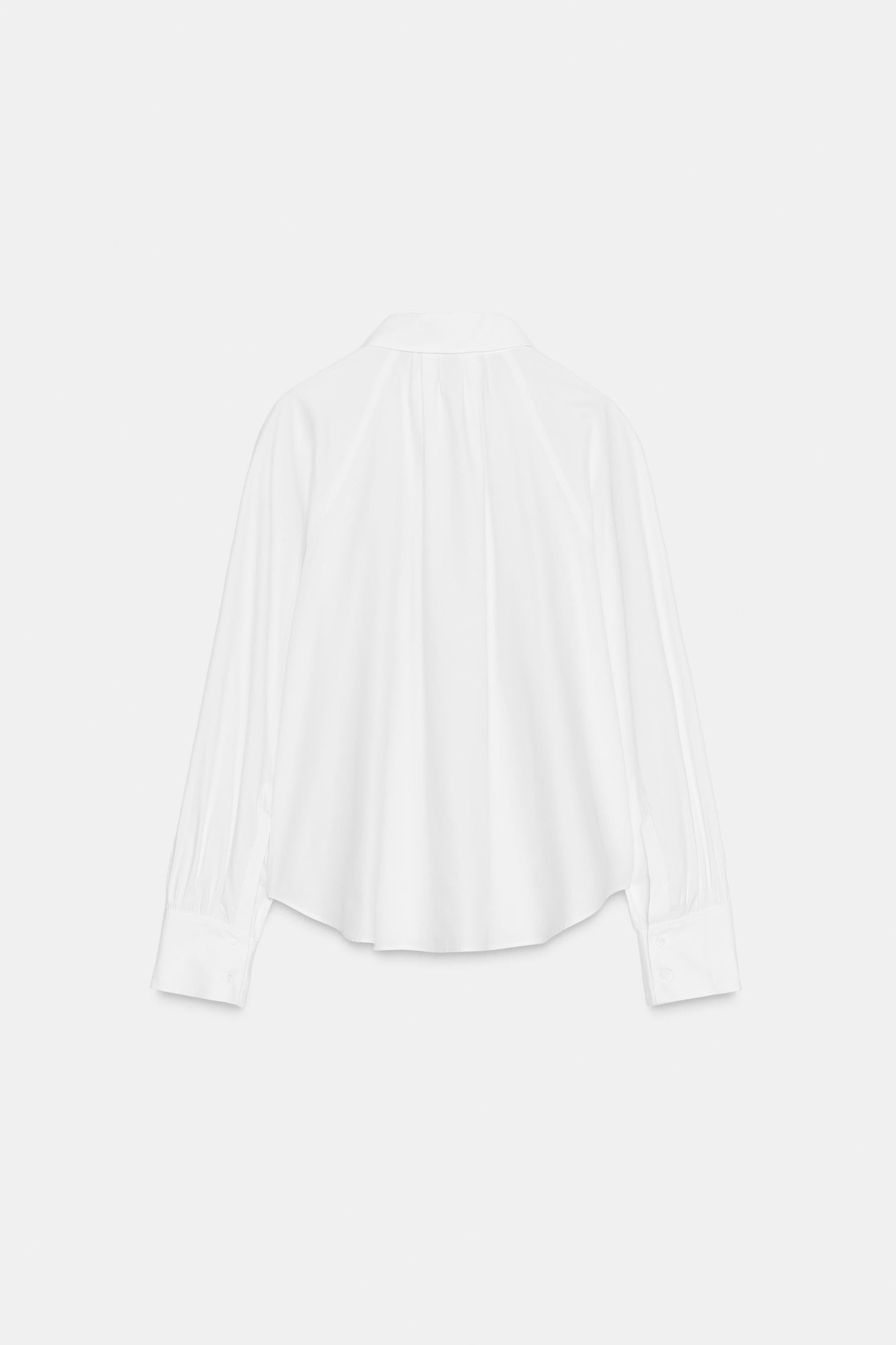 Pleated Poplin Shirt