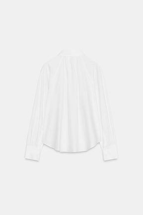 Pleated Poplin Shirt