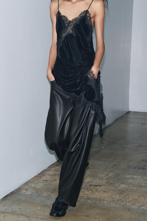 Leather Effect Balloon Trousers