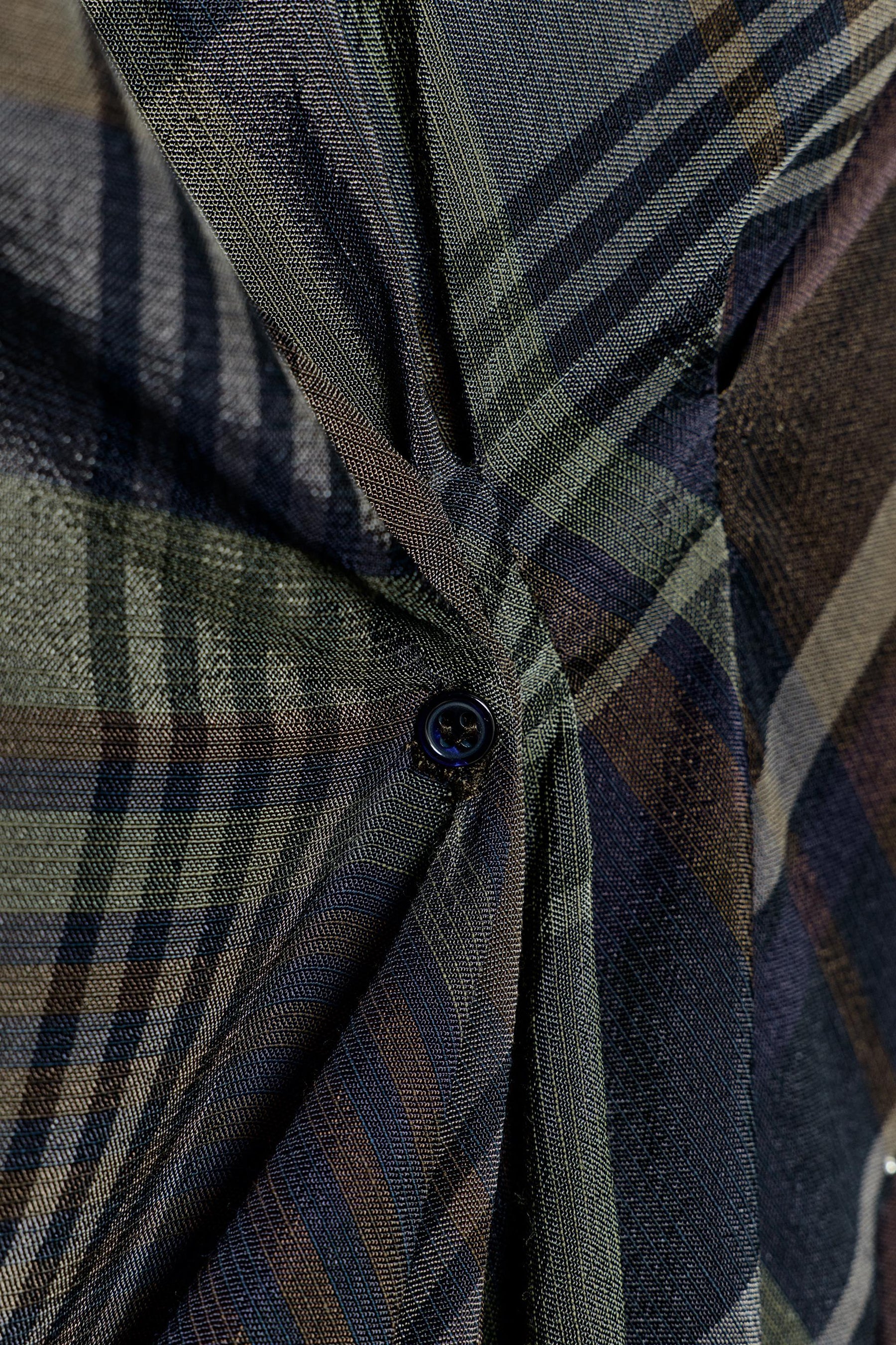 Draped Check Top