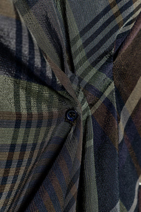 Draped Check Top