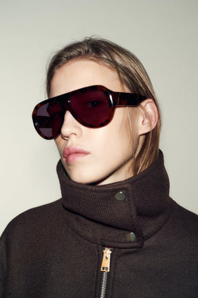 WOOL BLEND BOMBER JACKET WITH HIGH NECK - Image 4